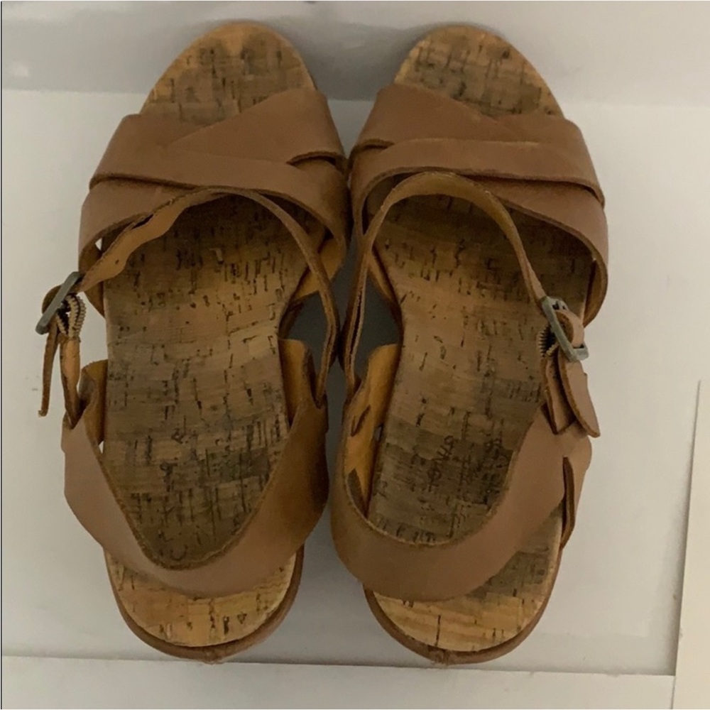 Authentic Kork-Ease designer leather wedge sandals Sz 10 - Picture 9 of 9